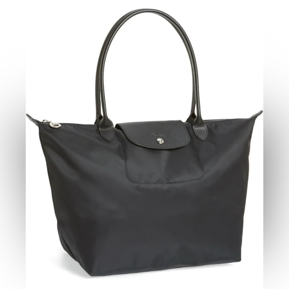 Longchamp Black Nylon Le Pliage Large Tote